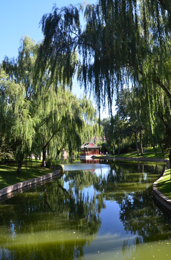 河面风景图片