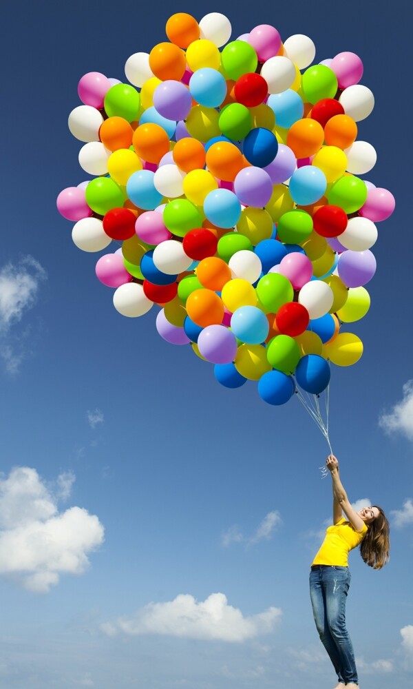 天空飘的气球