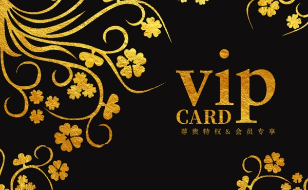 黑金VIP会员卡模板