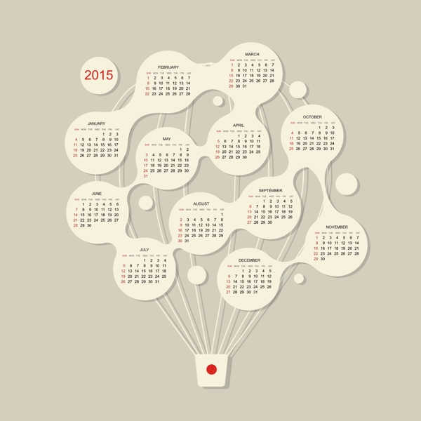 2015热气球年历