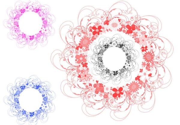 漂亮的花环笔刷图片