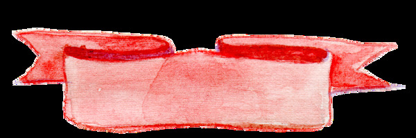 红菊横幅卡通透明素材