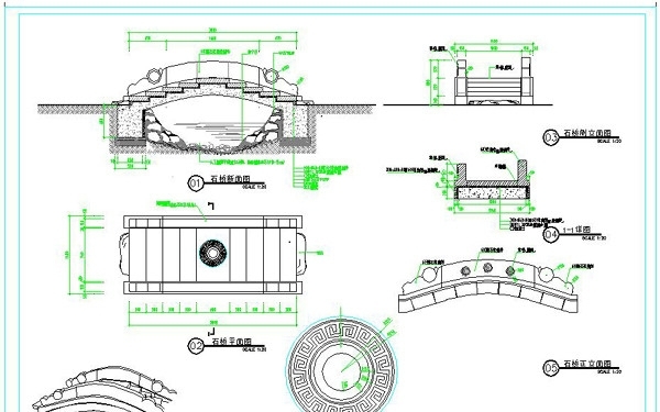cad小桥施工详图图片