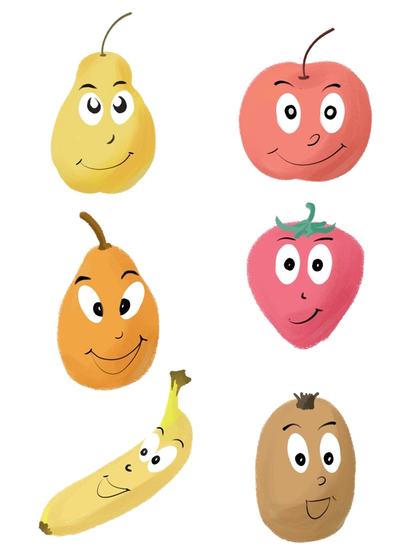 创意小清新可爱卡通水果表情