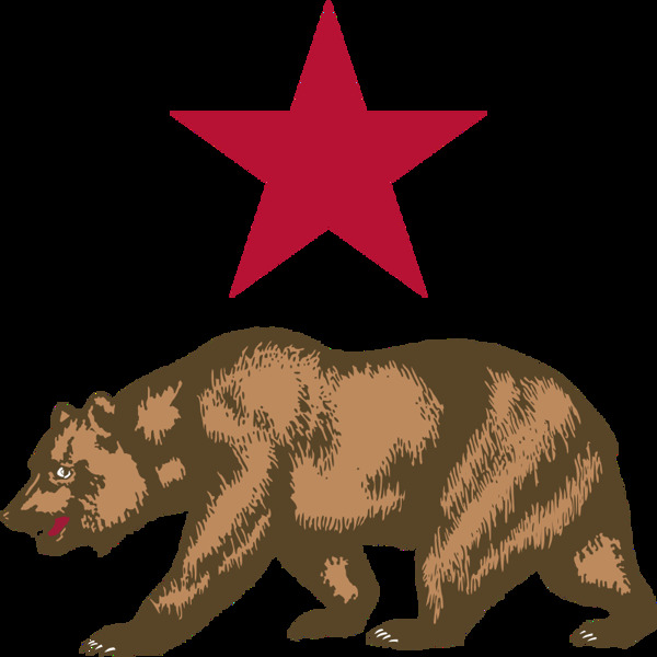 加利福尼亚星和熊的剪贴画