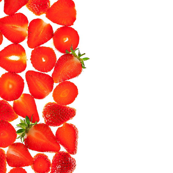 草莓果肉背景图片