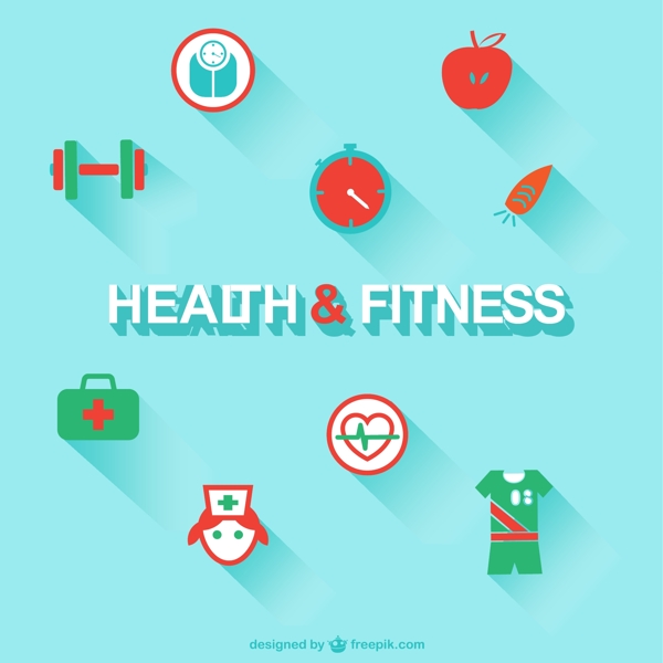 健康和健身图标