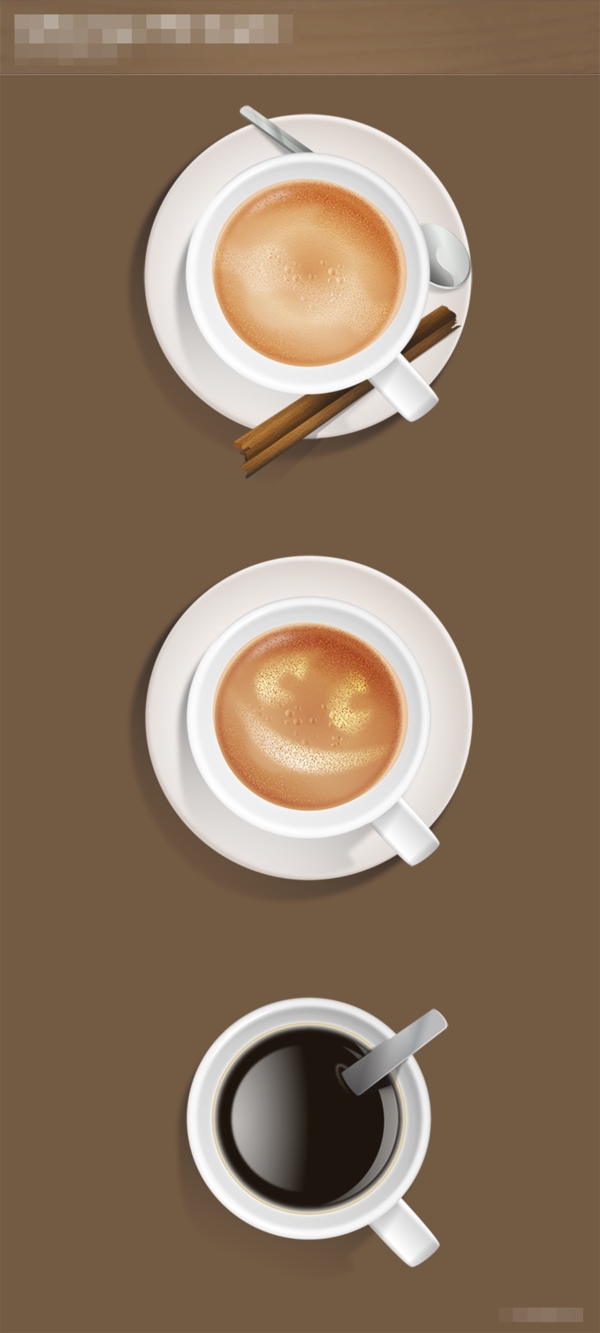 笑脸唯美咖啡杯设计图标