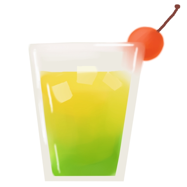 黄绿色饮料冷饮