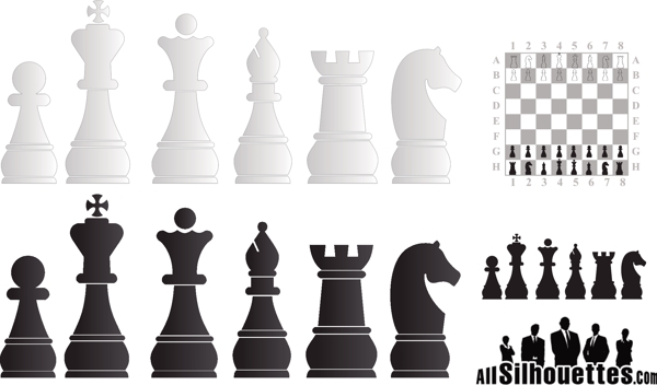 eps国际象棋棋子棋盘