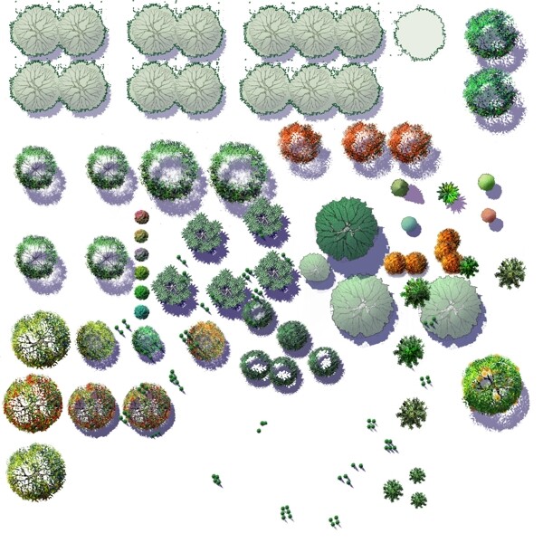 植物平面图例图片