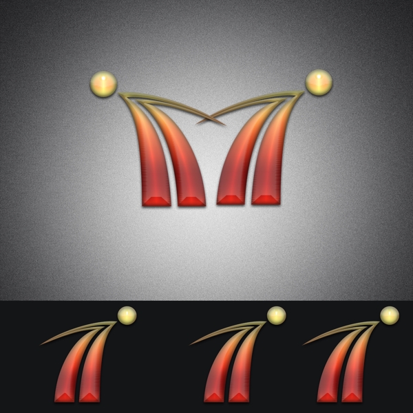双人牵手水晶Logo设计图片