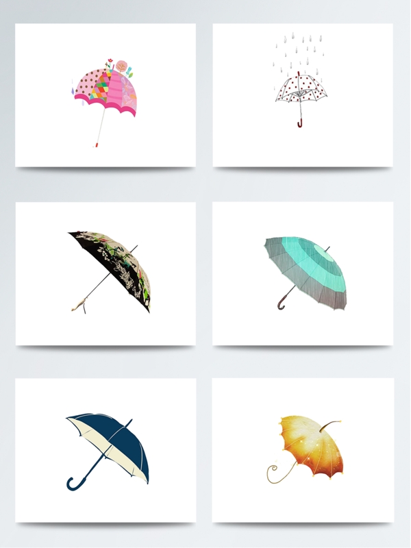 时尚可爱手绘雨伞
