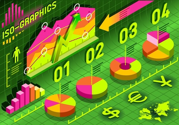 金融图表矢量素材图片