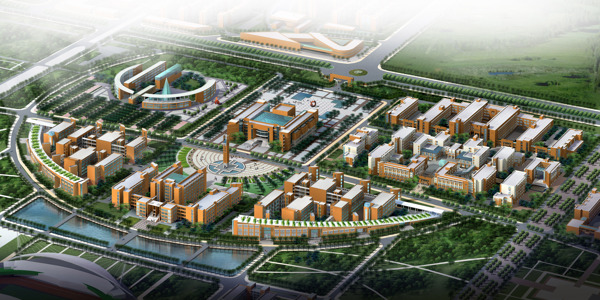 郑州大学中心区鸟瞰图片