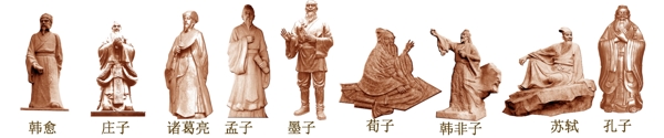 古代名人雕像集合图片