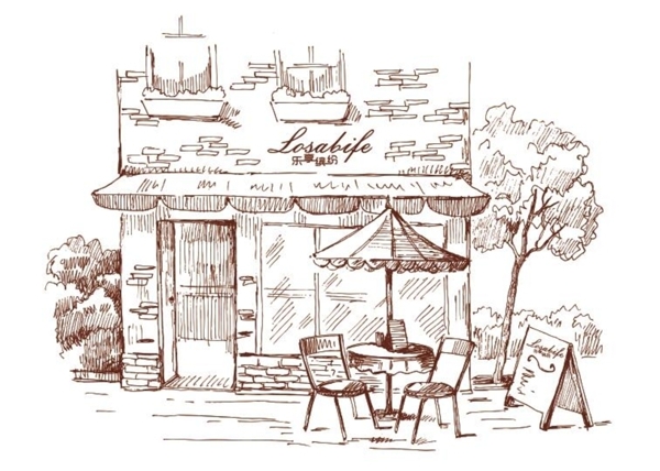 茶餐厅快餐咖啡奶茶手绘图片
