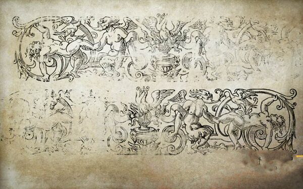 欧式古典壁画图案PS笔刷
