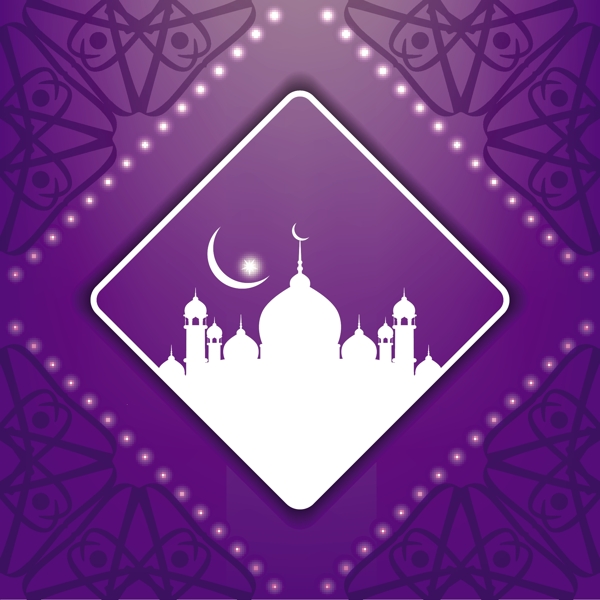 紫背景与清真寺