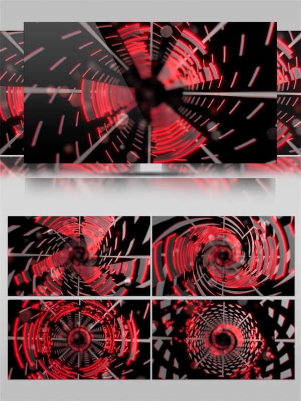 红黑螺旋视频素材