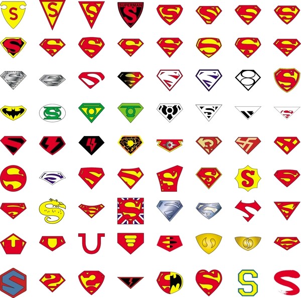 72年的超人标志自由标志logo模板超人