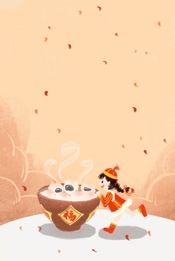 新年创意春节美食海报