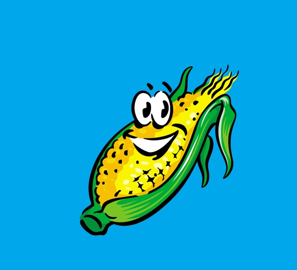 玉米卡通图片