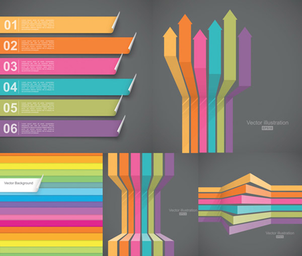 彩色箭头矢量素材
