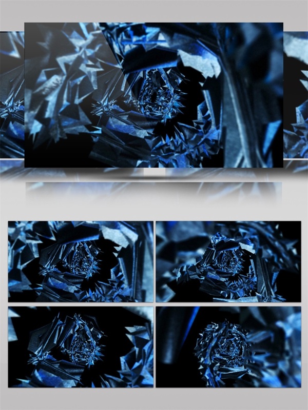 光蓝玫瑰高清视频素材