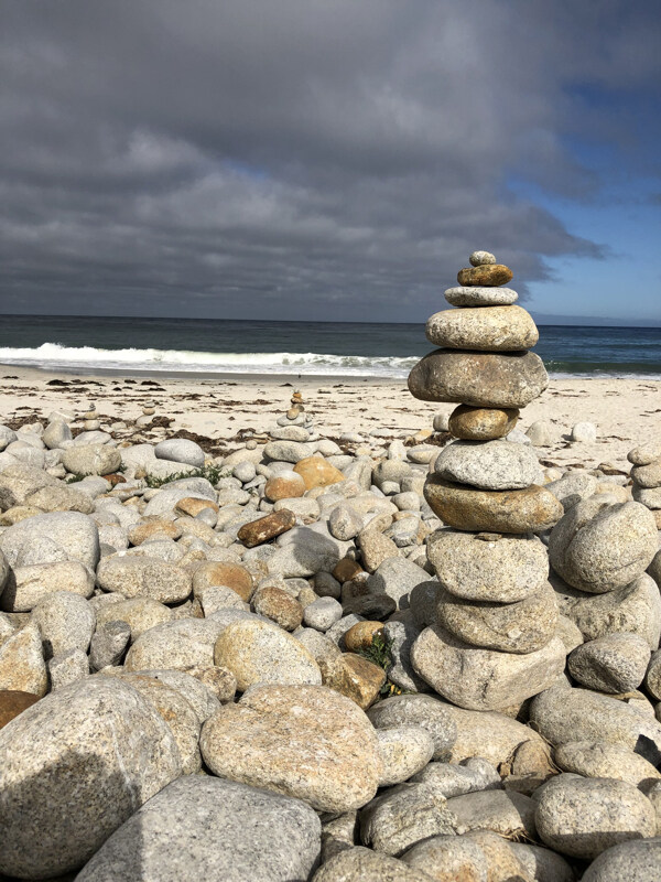 海边石头艺术美丽