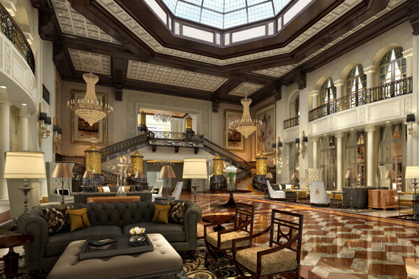 大连城堡酒店室内设计效果图图片