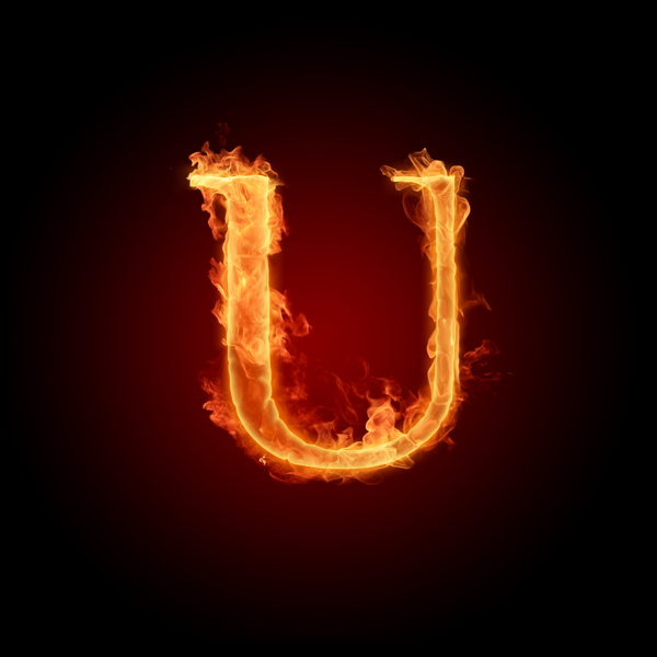 火焰字母U