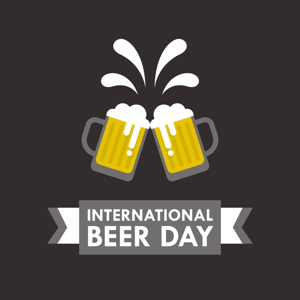 国际啤酒节平面式矢量插画