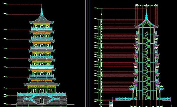 七层塔施工图