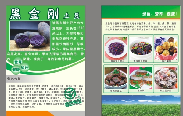 土豆紫土豆DM单绿色食品图片