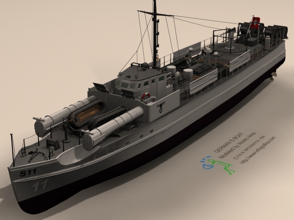 军舰3D模型