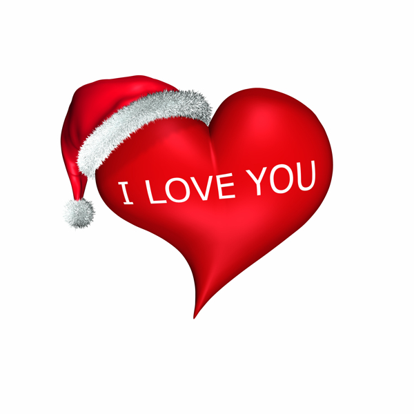 圣诞节Iloveyou爱情心形