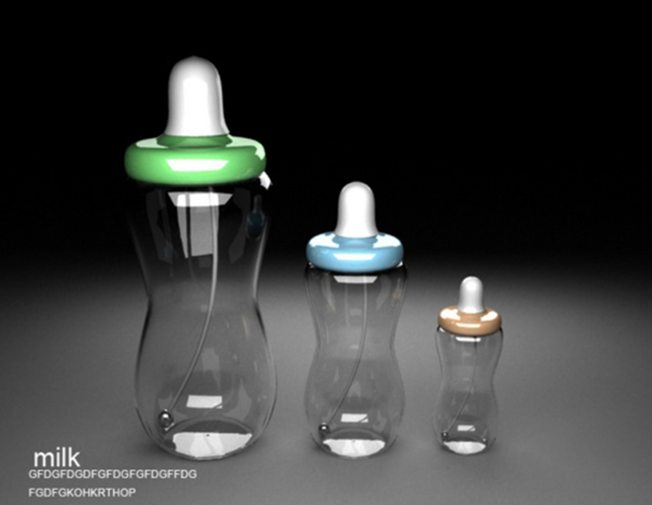 模型奶瓶3D家居用品模型