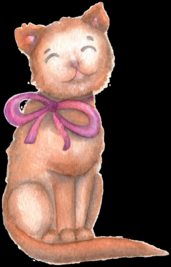 带蝴蝶结的可爱小猫咪图片素材