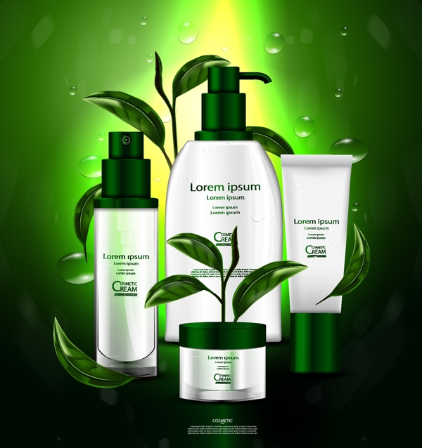 绿色植物化妆品包装