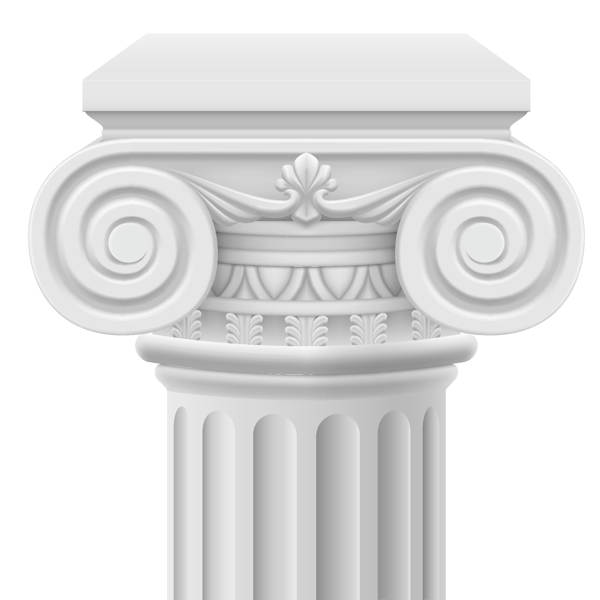 洁白美丽的罗马柱
