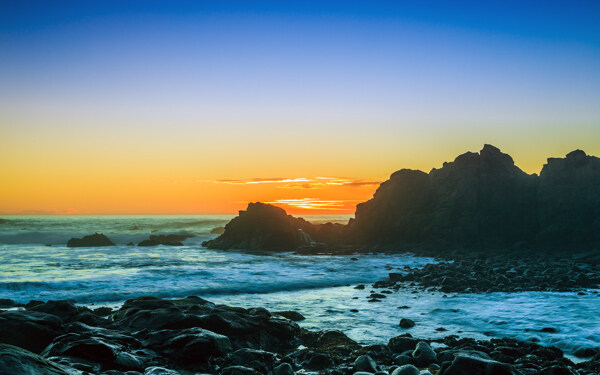 日落的海景图片