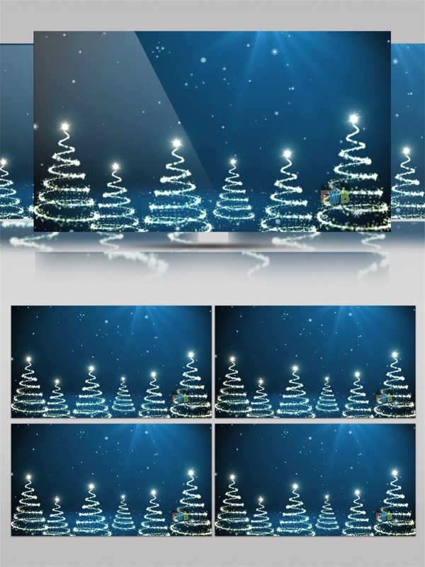 变色灯光圣诞树圣诞节视频素材