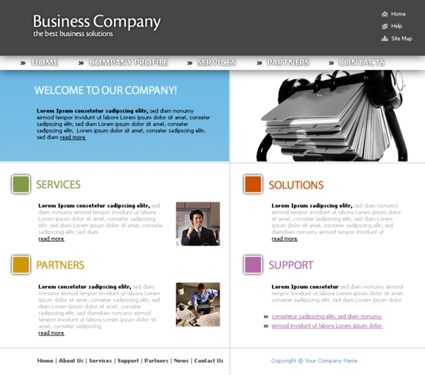 商务企划公司网页模板
