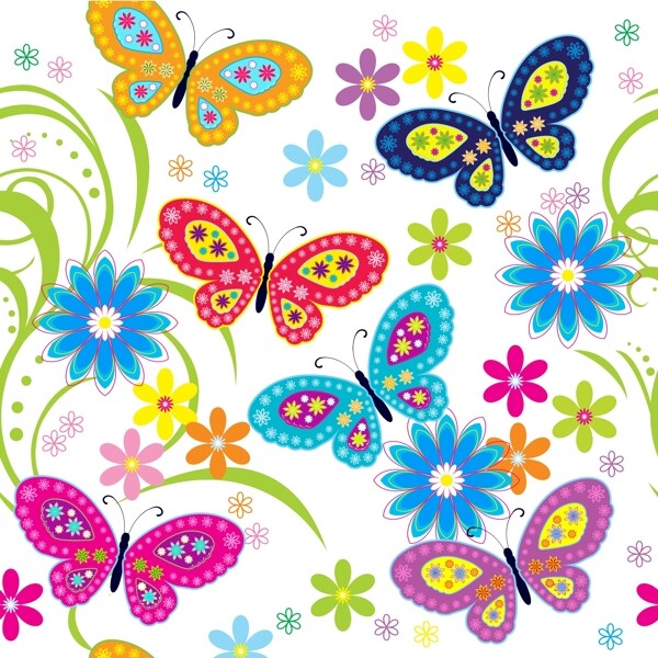 各种彩色蝴蝶图片