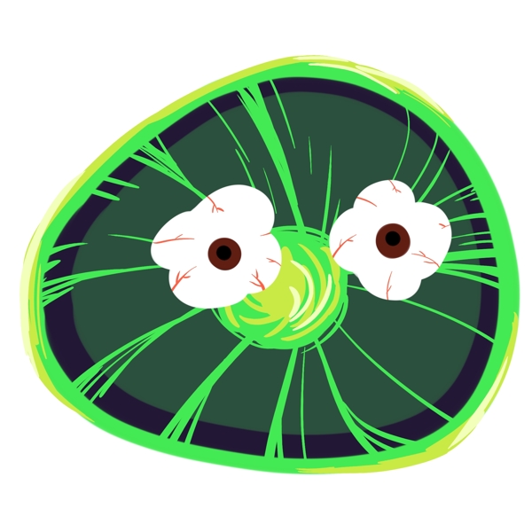 卡通绿色细菌插画