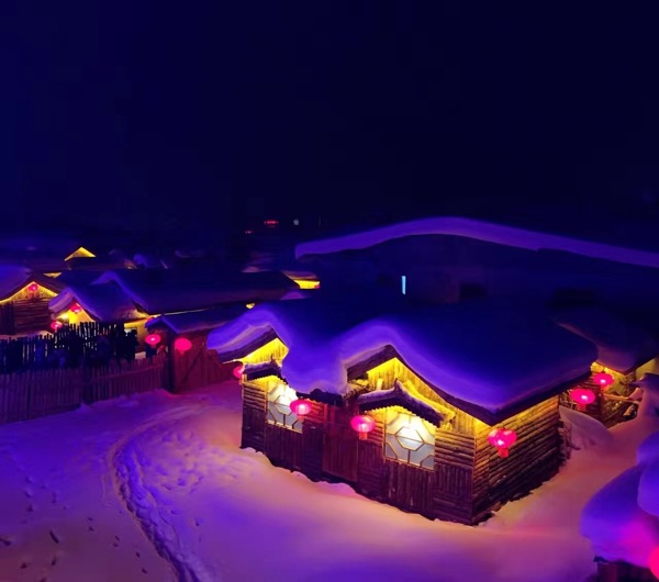 雪乡夜景