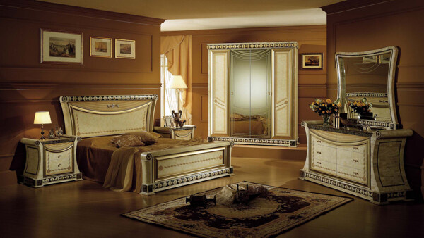欧式华丽卧室效果图图片