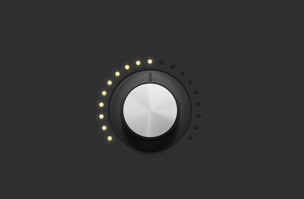 UI界面音乐渐变金属旋转按钮图片