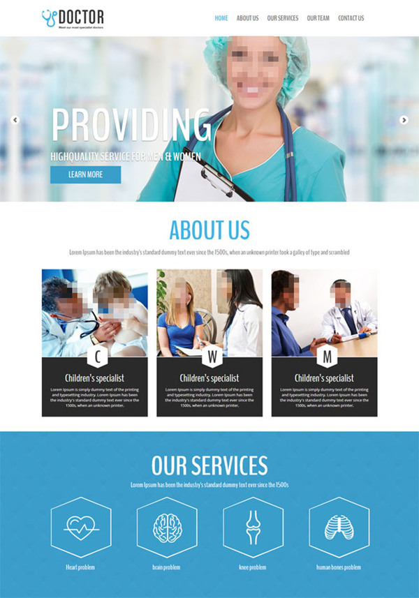 医疗机构网页模板